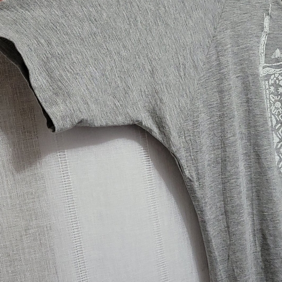 Yuni Los Angeles Floral Gray Shirt Sz XL - Picture 4 of 7